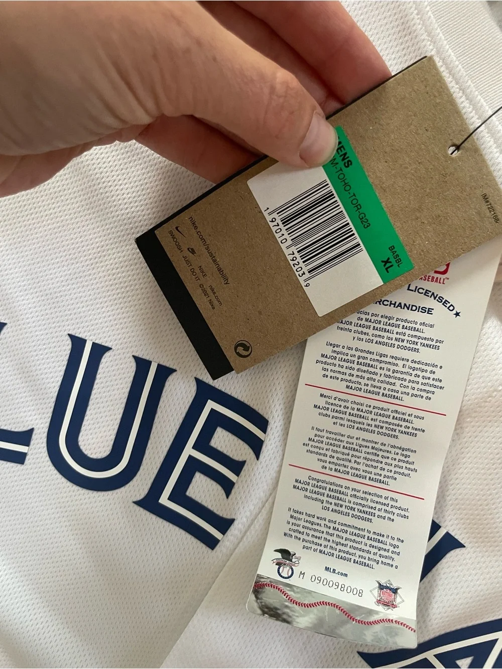 NWT Nike Toronto Blue Jays White Jersey size XL